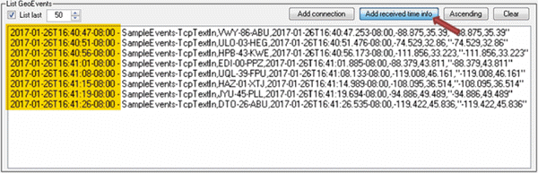 GeoEvent Logger add received time information